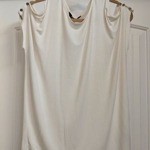 NWT Ralph Lauren cold shoulder tee, M, cream